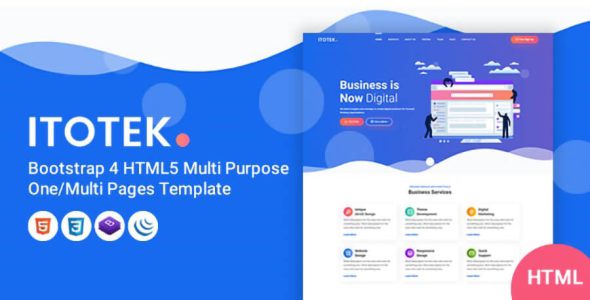 قالب Itotek ساخته شده با بوت استرپ و HTML 5