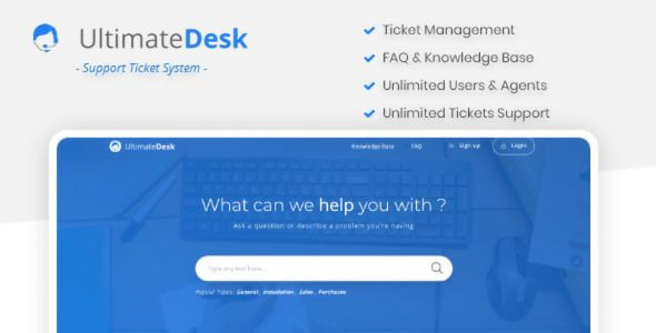 سامانه تیکت پشتیبانی و پایگاه دانش UltimateDesk